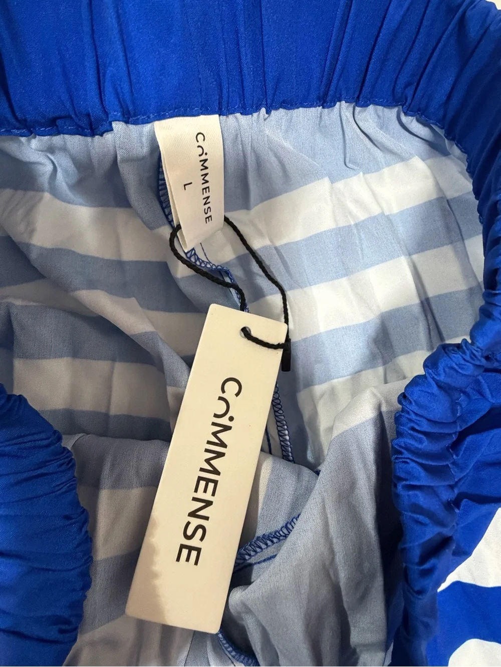 Commense Blue and White Wide-Leg Pants - Picture 6 of 7